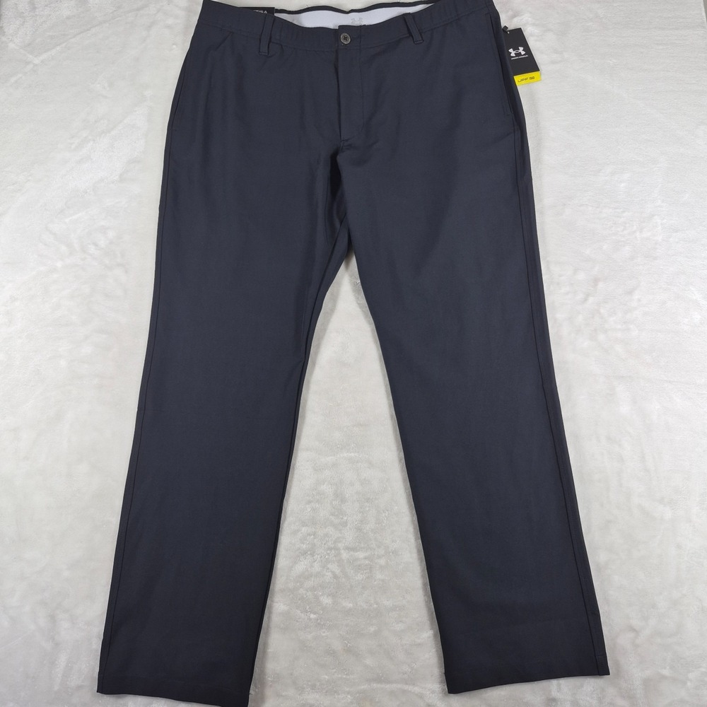 Under Armour Golf Pants Men's 40x32 Black Straight Fit Performance Casual NWT